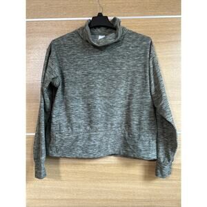 Avia Turtleneck Pullover Women Sz XL (16-18) Green Thumbholes Pockets